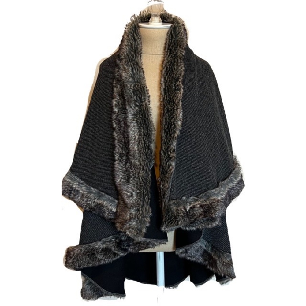 QED London/ASOS Faux Fur Shawl